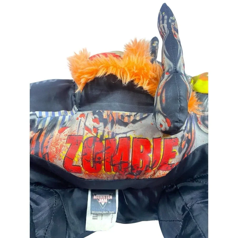 Signed Monster Jam ZOMBIE Plush Truck Pillow Pal Monster Truck 14” Stuffed Toy